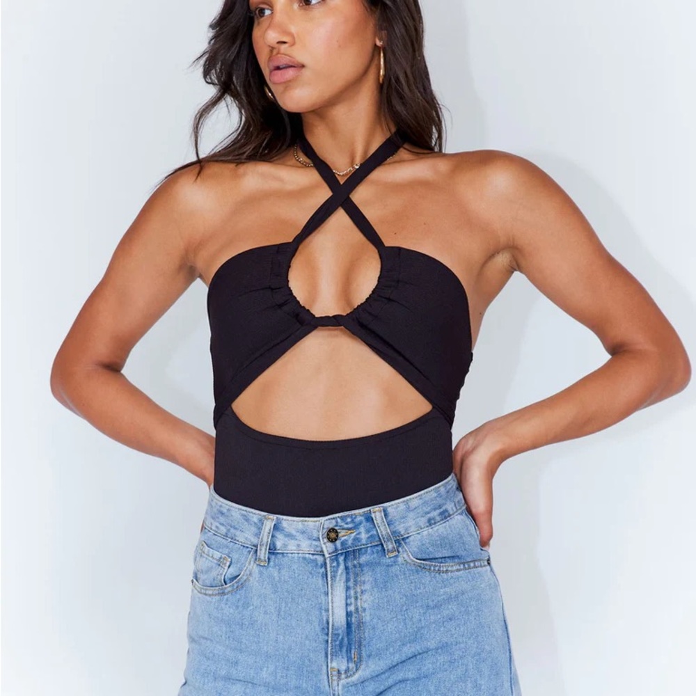 Princess Polly London Bodysuit Black